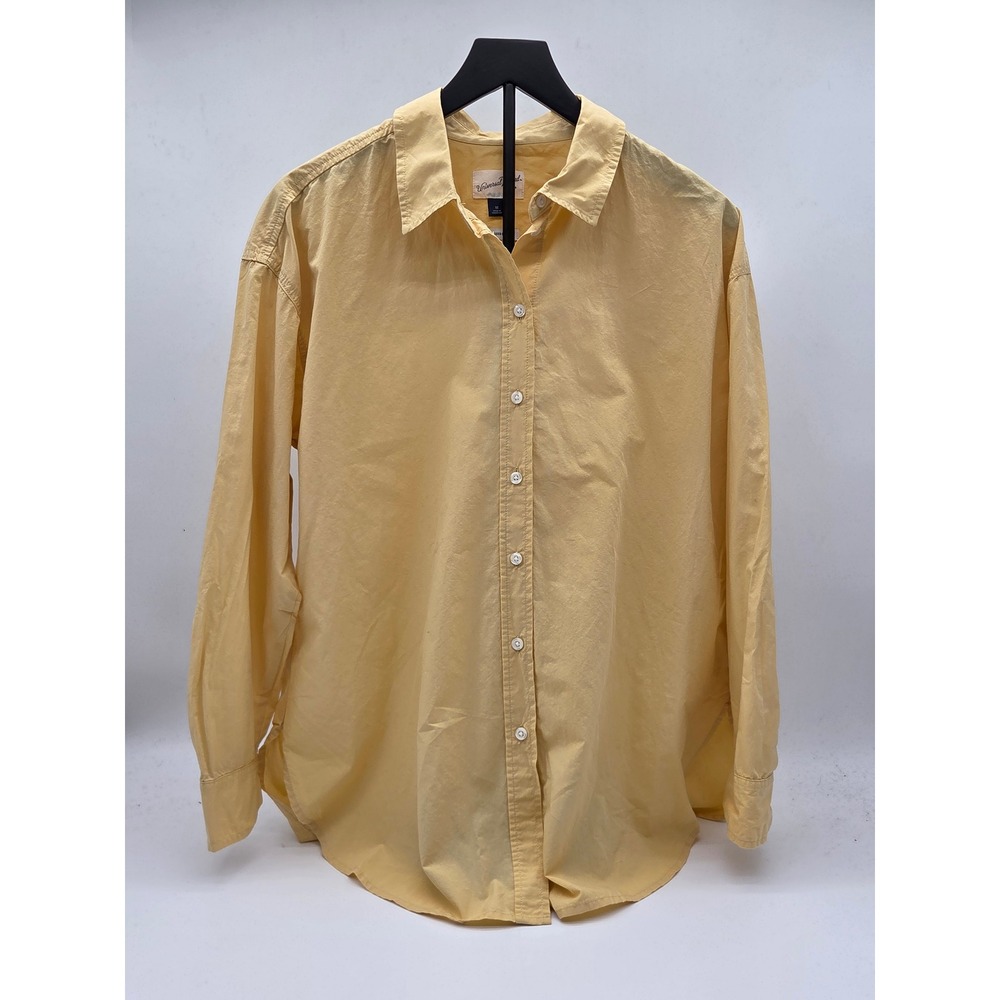 Universal Thread Goods Co Yellow Cotton Oversized Button Shirt M 101-853